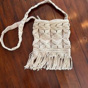 Cross body macrame handbag by Chico’s
